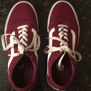 maroon old skool vans